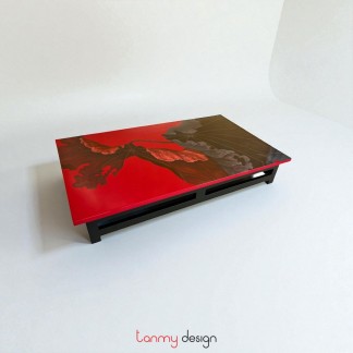 Bàn trà sơn mài có đế 28*45cm